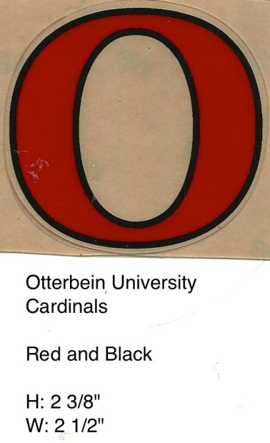 Otterbein Cardinals Univ Scarlet O outlined in Black